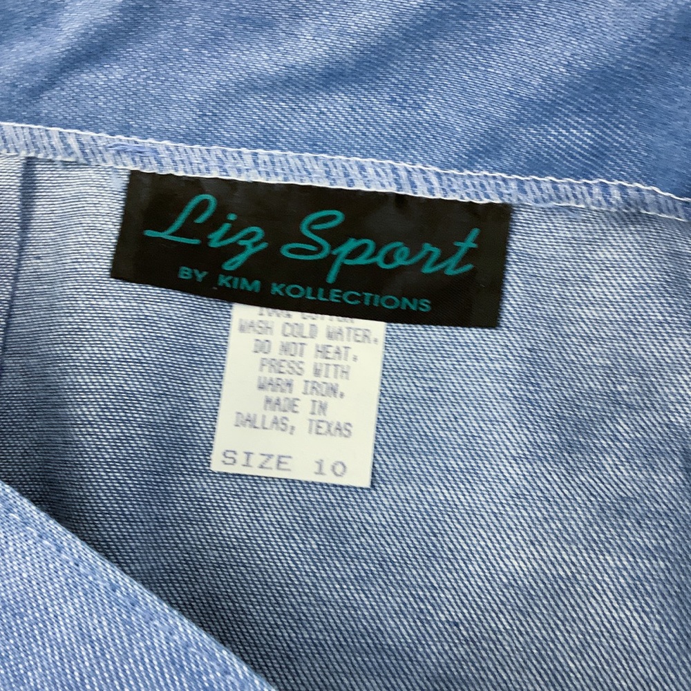 NWT vintage button up denim midi skirt - Picture 4 of 5